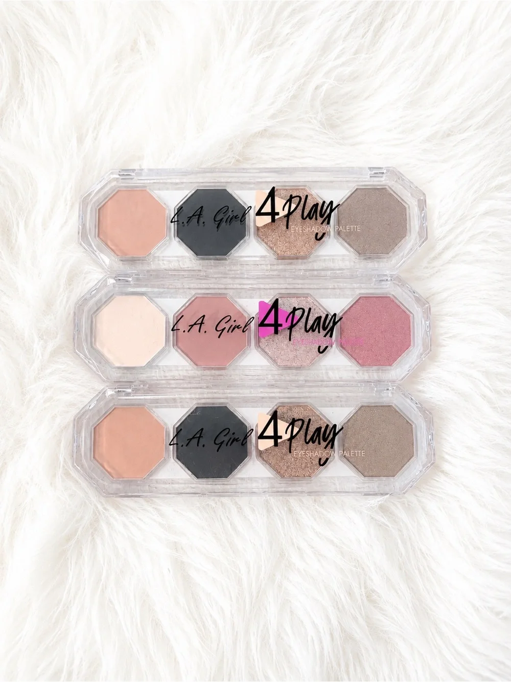 L.A. Girl 4Play Eyeshadow Palette Bundle - 3 Piece Set